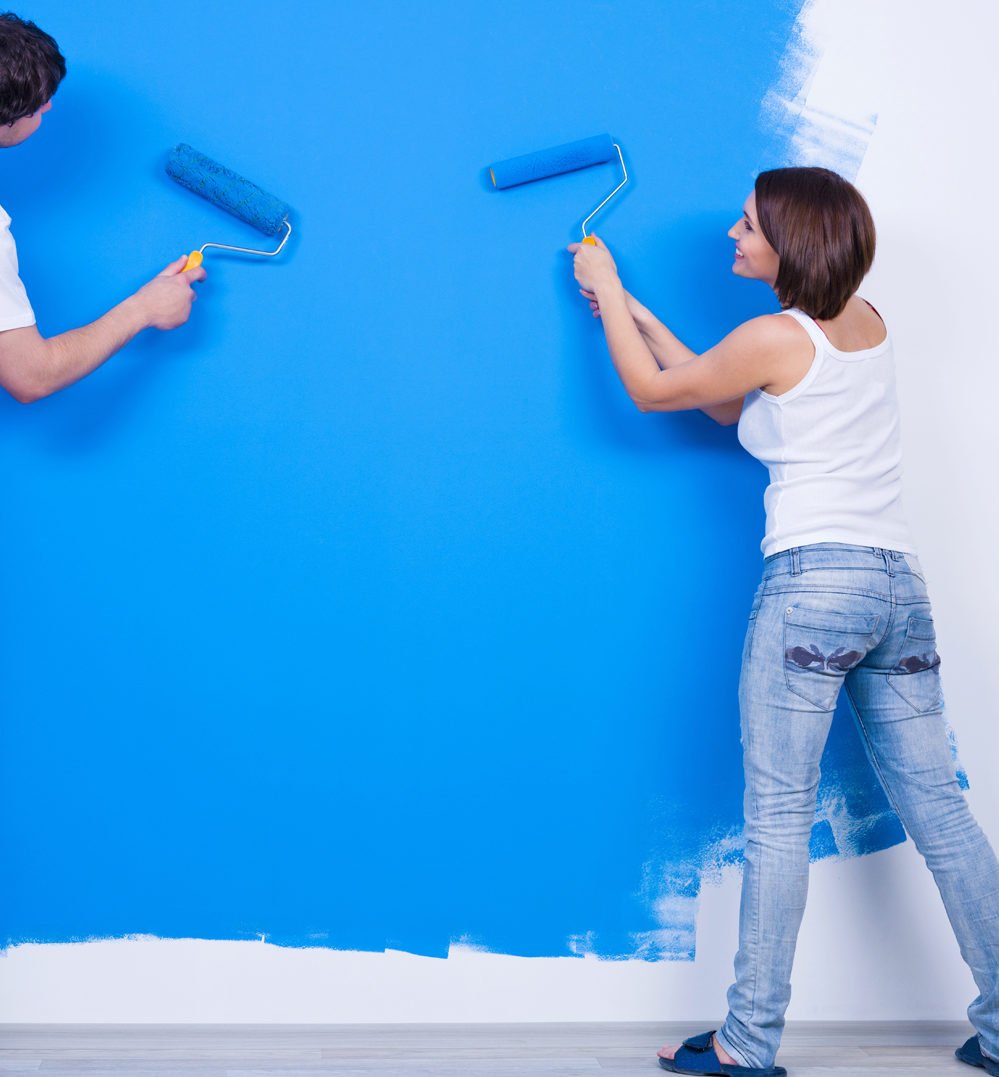 peinture bleue